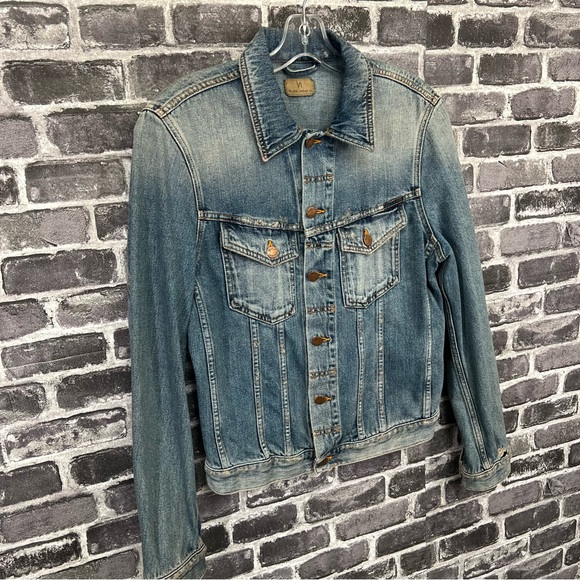 Nudie Jeans Terry Organic Cotton Sharp Used Denim Jacket Size M - Picture 2 of 16